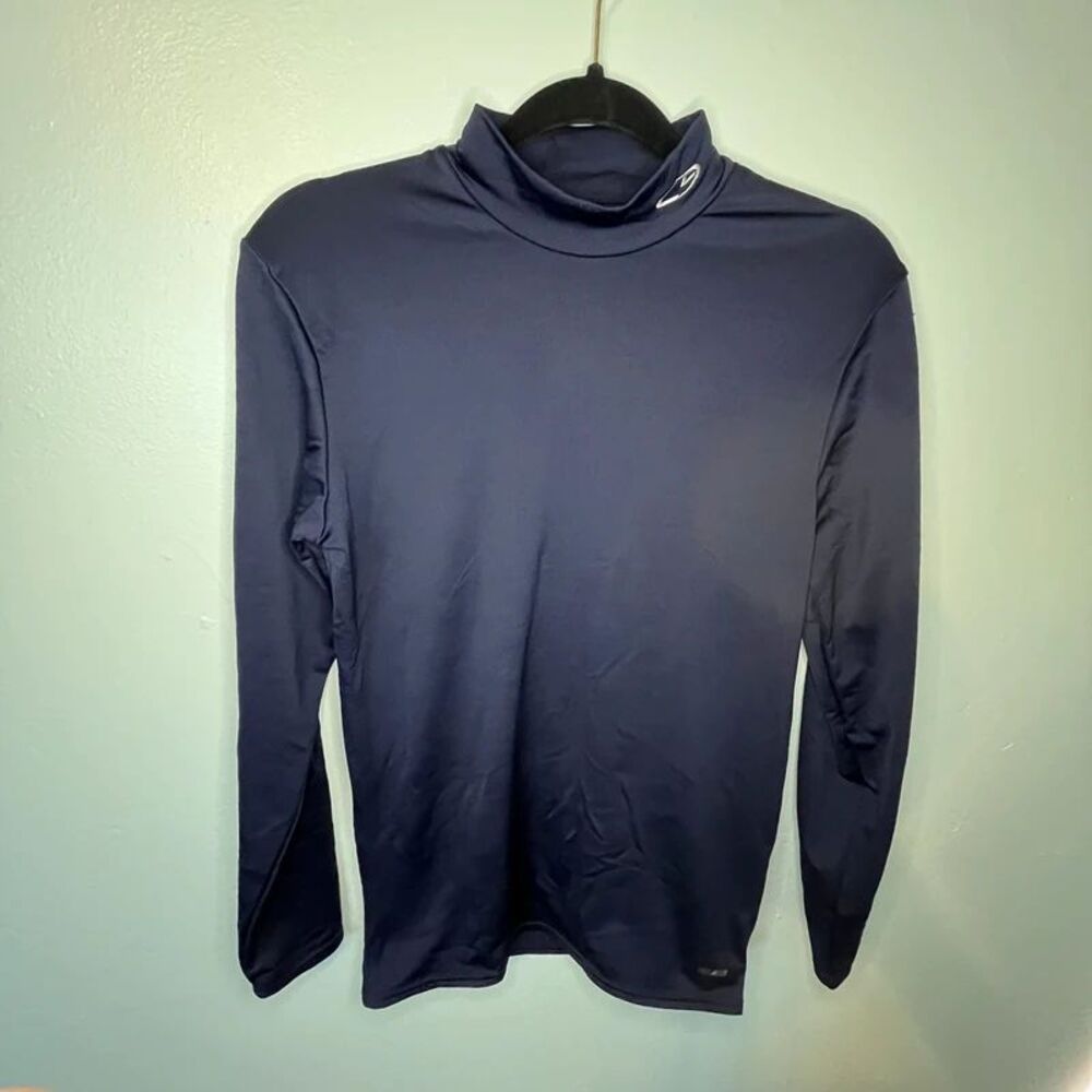Champion Women’s Medium Navy Blue Long Sleeve Mock Neck Athletic Top